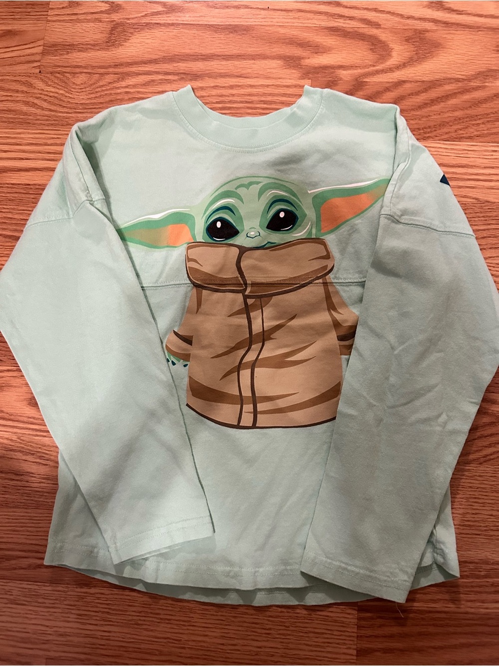 Disney Star Wars Spirit Jersey Kids M Green Grogu The Child Long Sleeve Yoda